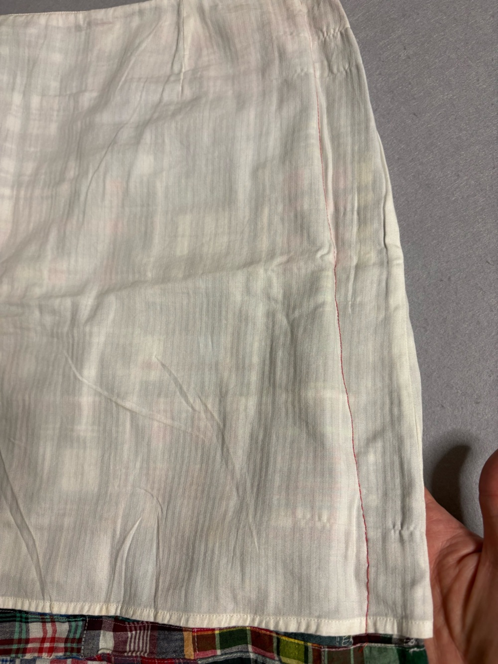 Castaway Nantucket Plaid Madras Patchwork Cotton Skirt Multicolor Sz16 SEE NOTE! - Picture 11 of 12